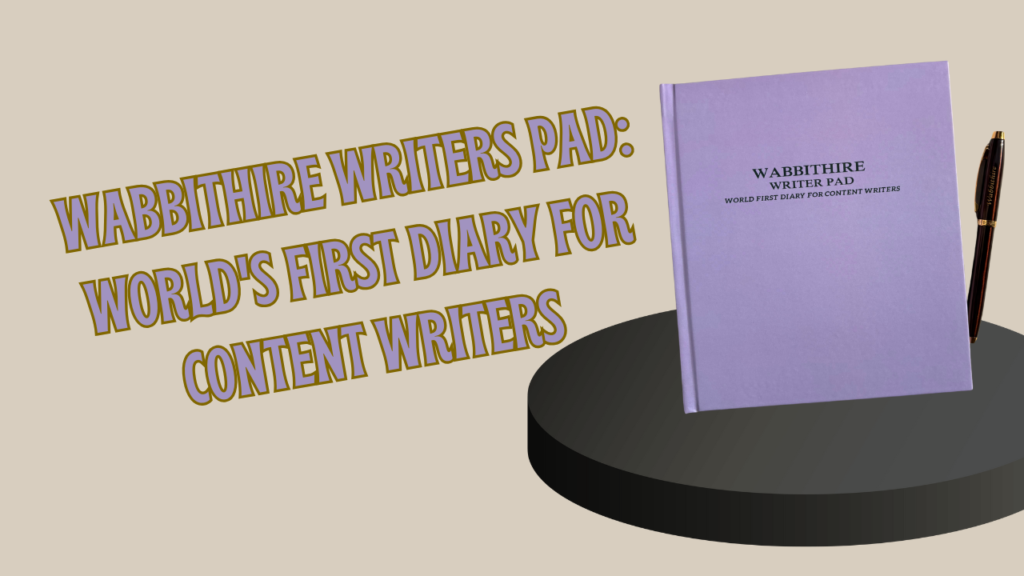 Wabbithire Writer Pad: World's first diary for content writers
