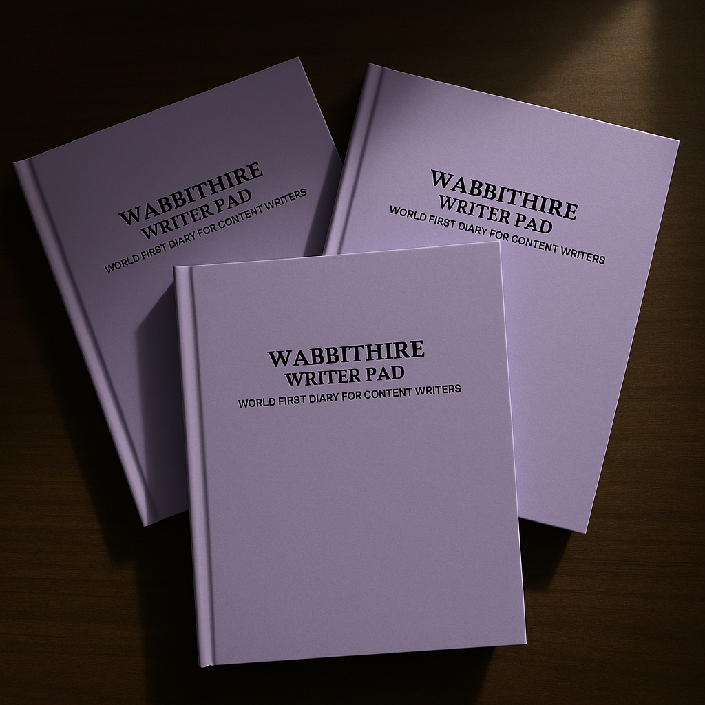 Wabbithire Writer Pad: World's first diary for content writers