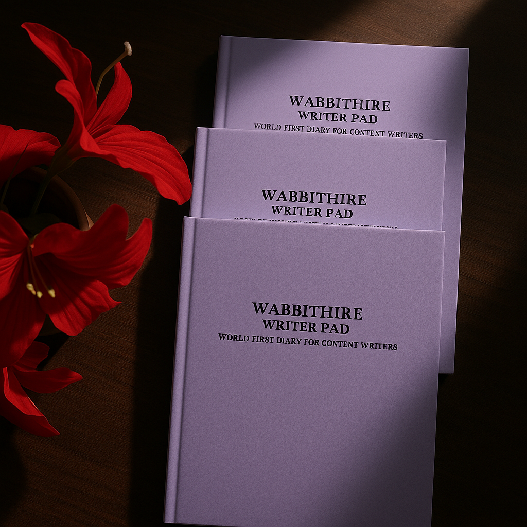 Wabbithire Writer Pad: World's first diary for content writers
