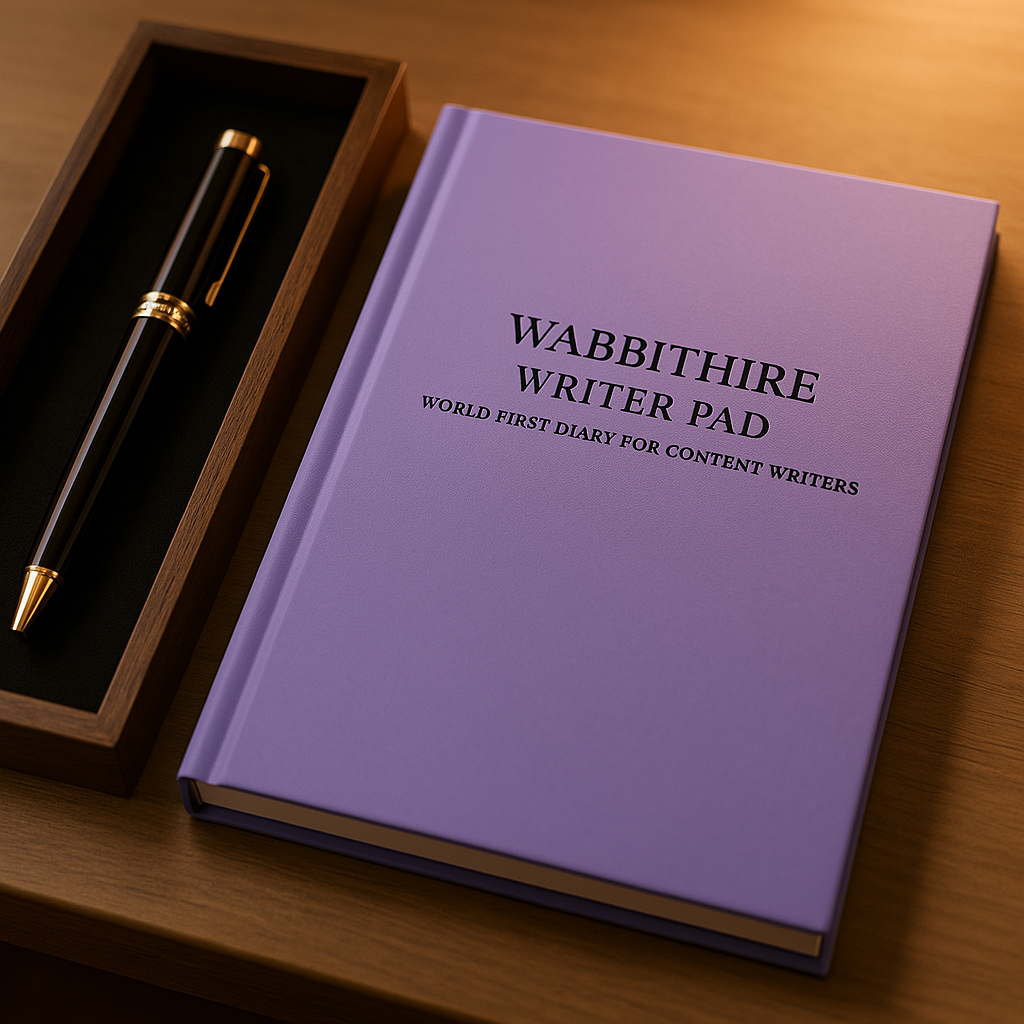 Wabbithire Writer Pad: World's first diary for content writers