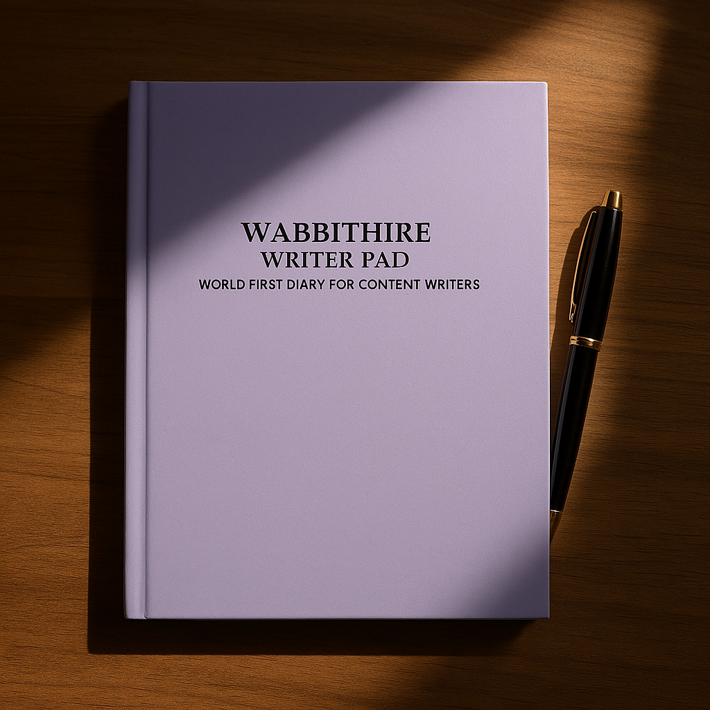 Wabbithire Writer Pad: World's first diary for content writers